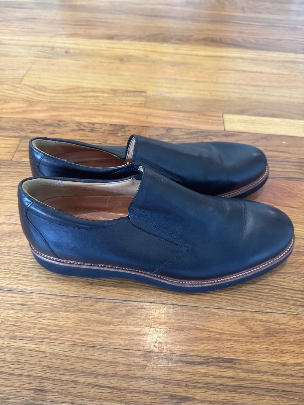 Samuel Hubbard Men's Black Leather Slip-On Dress Loafers